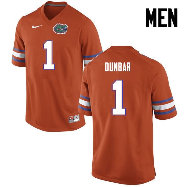 NCAA Florida Gators Quinton Dunbar Men's #1 Nike Orange Stitched Authentic College Football Jersey NWG8264UQ